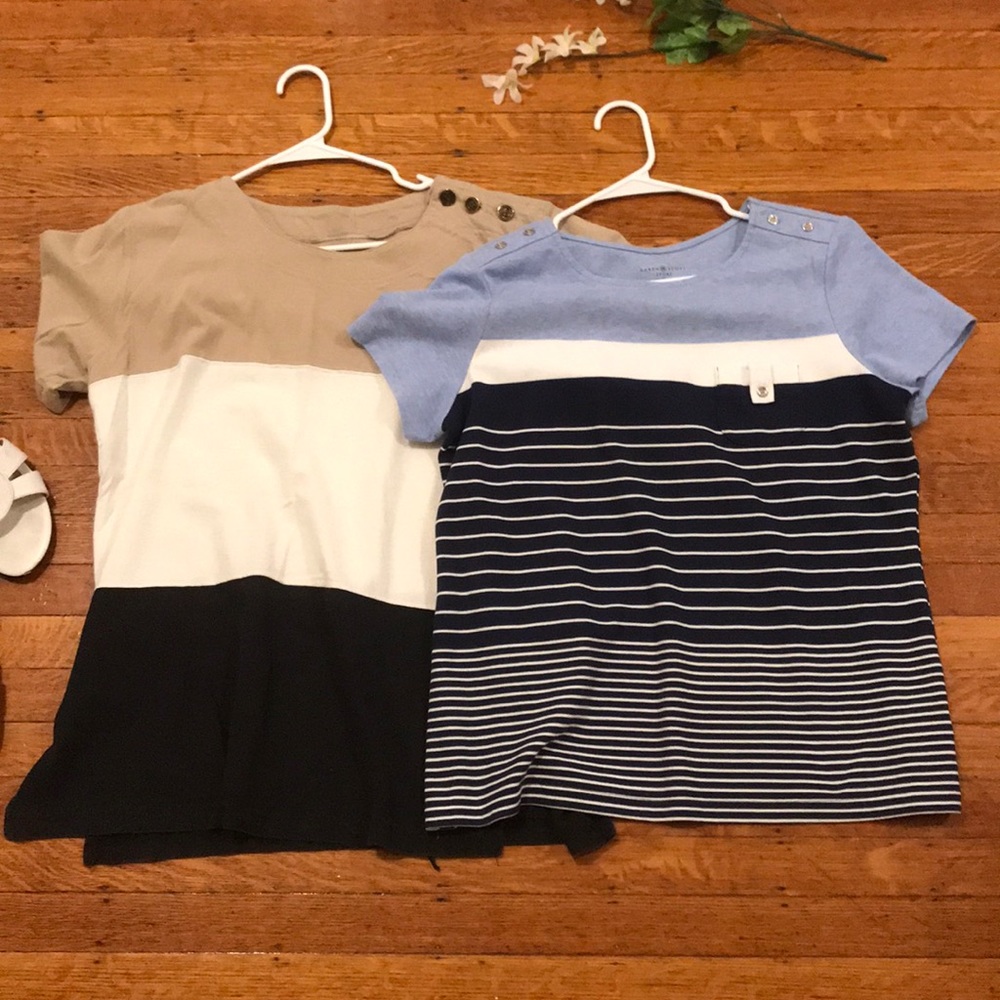 Three toned large short sleeve shirts